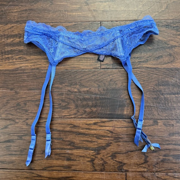 Victoria's Secret Other - Victoria’s Secret sexy periwinkle lace garter belt lingerie 💜